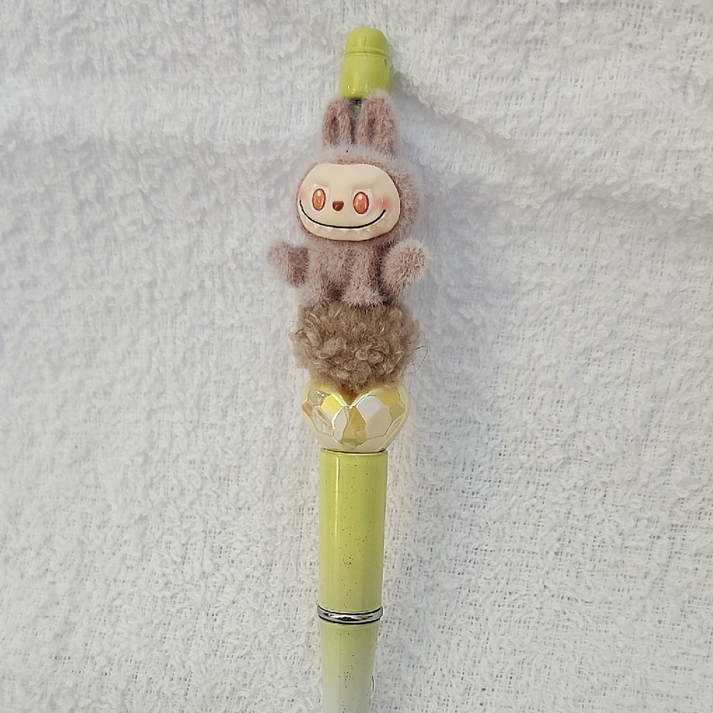 Cute Bunny Pen with Green and Brown Accents